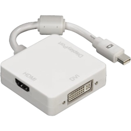 Hama 3in1-Adapter für Mini-DisplayPort auf DVI, DisplayPort oder HDMI weiß